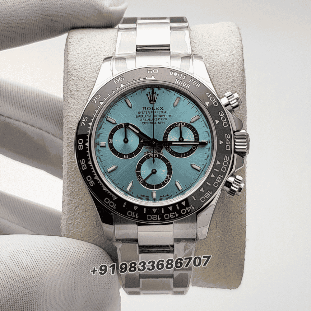 Rolex Daytona Platinum Ice Blue 40mm – Super Clone Watch